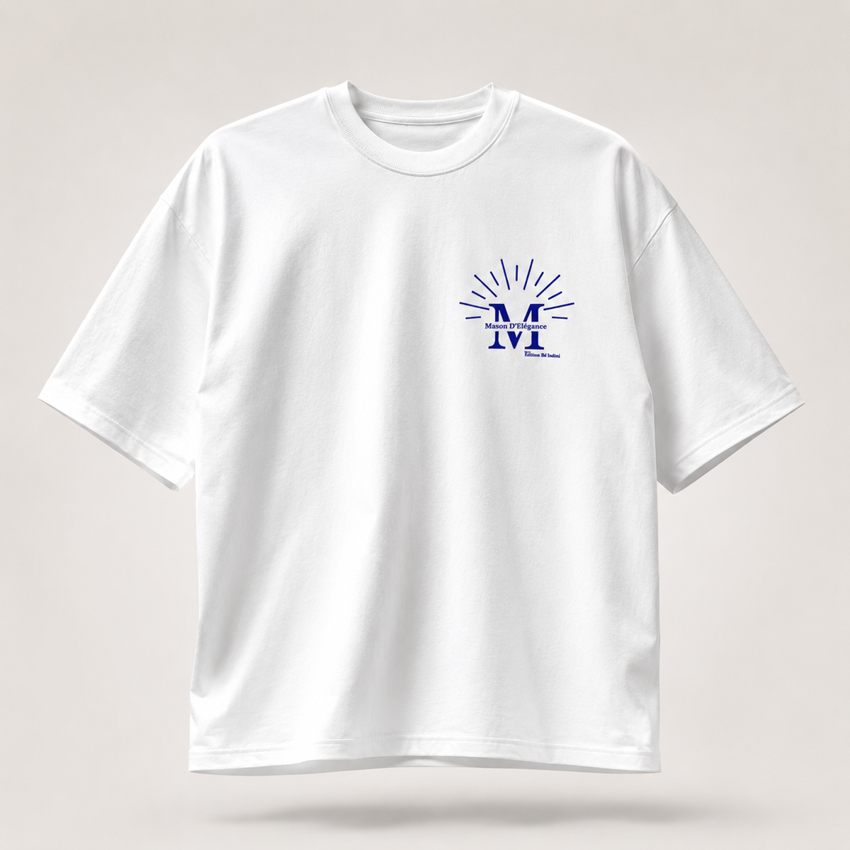 Heavy Oversized 'Fleur du Silence' Unisex T-Shirt